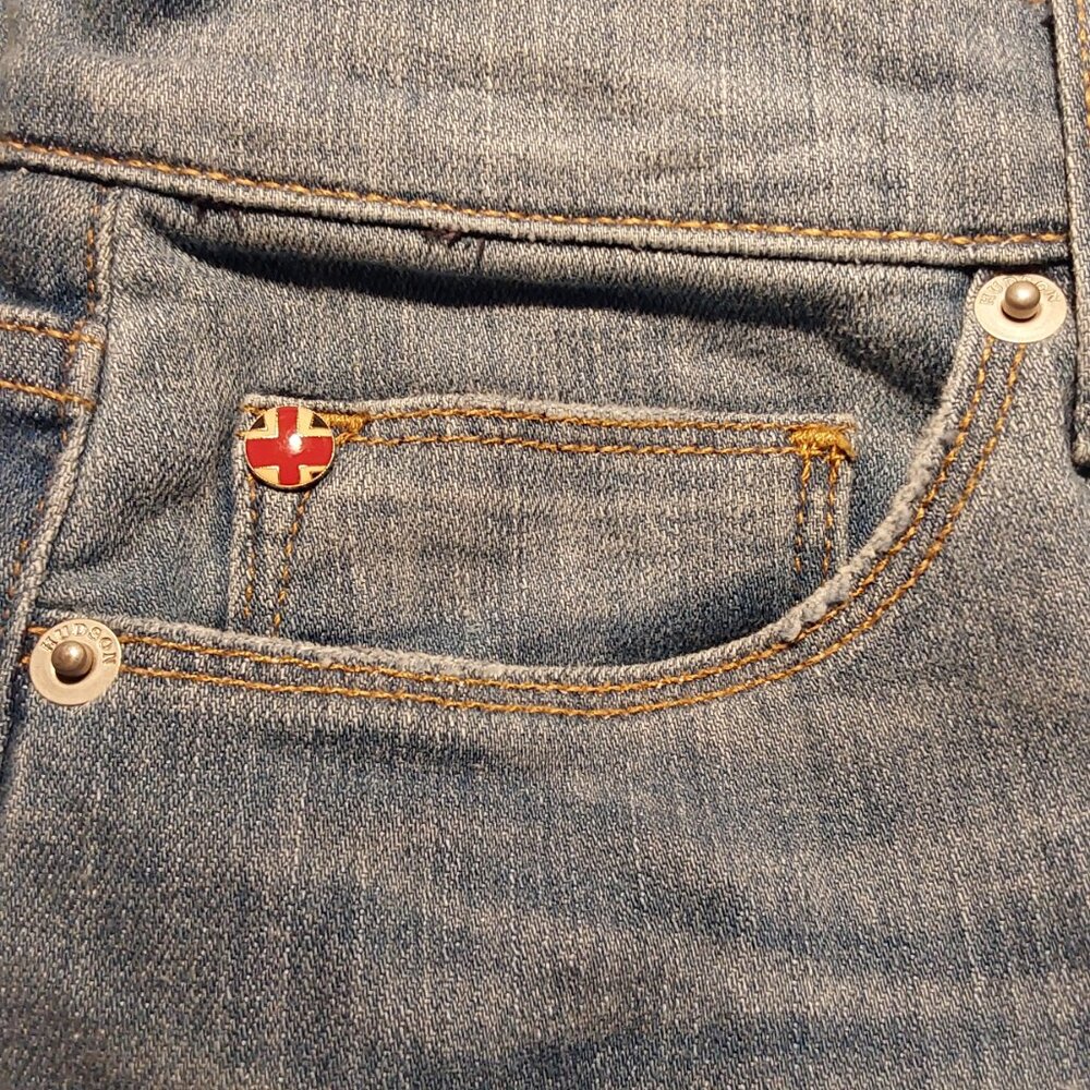 Hudson Jeans NWOT Krista Low-Rise Crop Super Skinny Distressed Status Wash - 27 - Picture 10 of 12